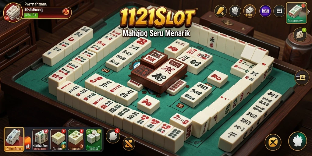 Tampilan gameplay seru dari 1121SLOT yang menampilkan Mahjong.