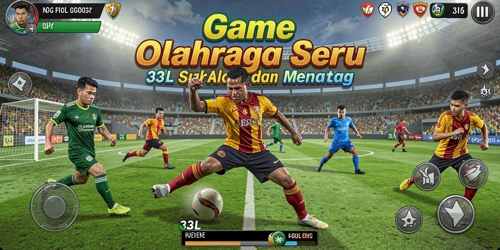 Screenshot menunjukkan aksi seru dalam pertandingan olahraga 33L.