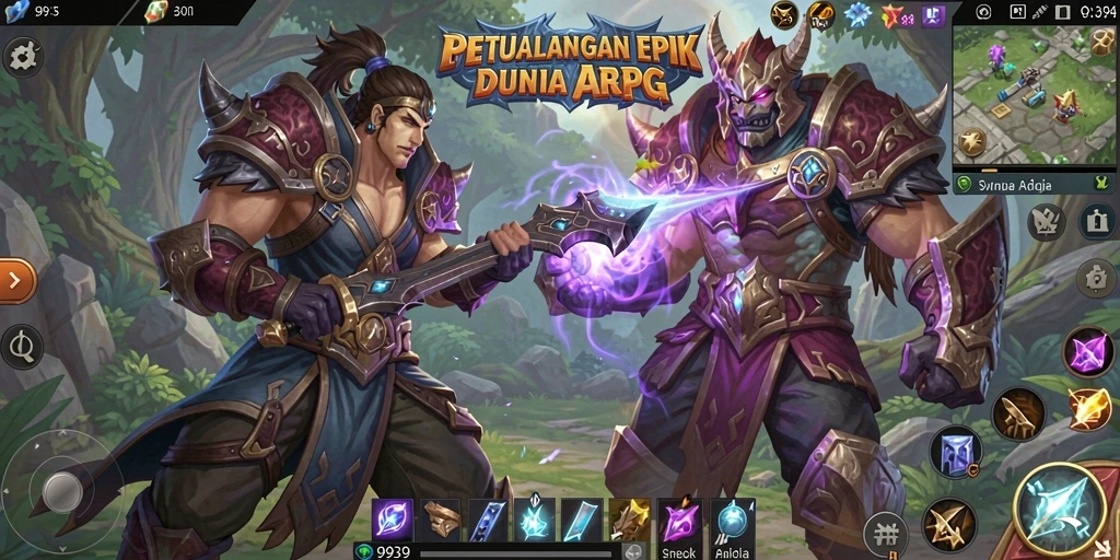 Screenshot utama 9939 menampilkan aksi pertempuran dinamis dalam dunia ARPG.