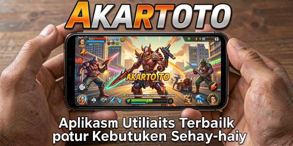 Screenshot utama AKARTOTO menampilkan antarmuka aplikasi yang user-friendly.