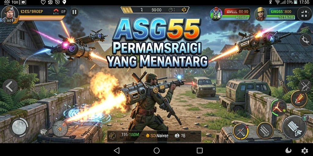 Tampilan gameplay ASG55 yang menegangkan dan strategis.