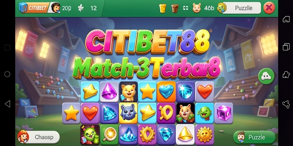 Gameplay seru CITIBET88 dengan kombinasi elemen Match-3.