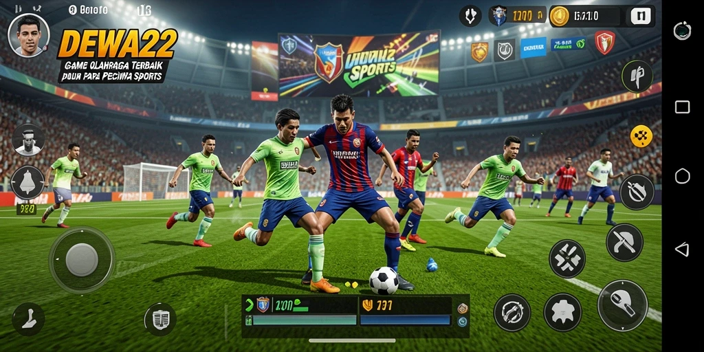 Tampilan gameplay <strong>DEWA22</strong> yang seru dan menegangkan saat bermain olahraga.