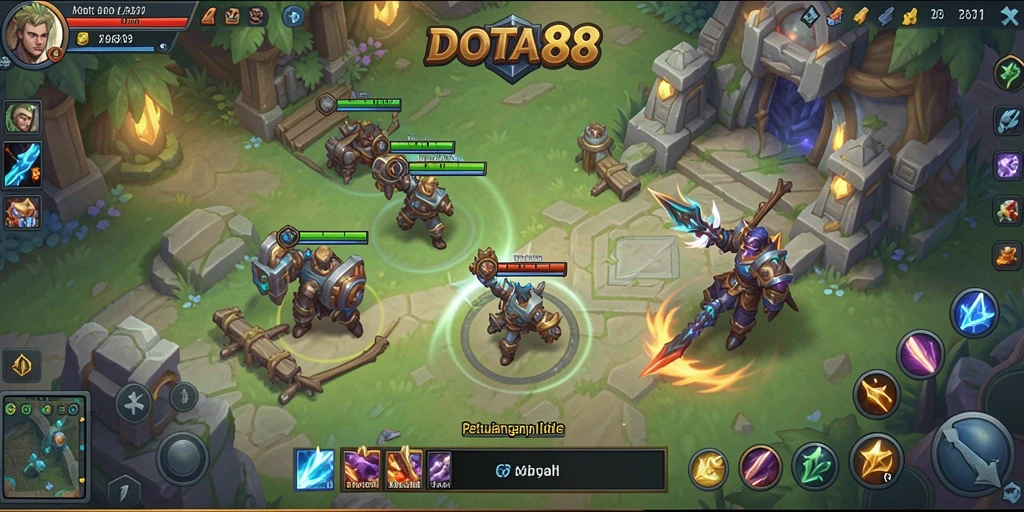 Tampilan grafis yang menarik dari gameplay DOTA88.