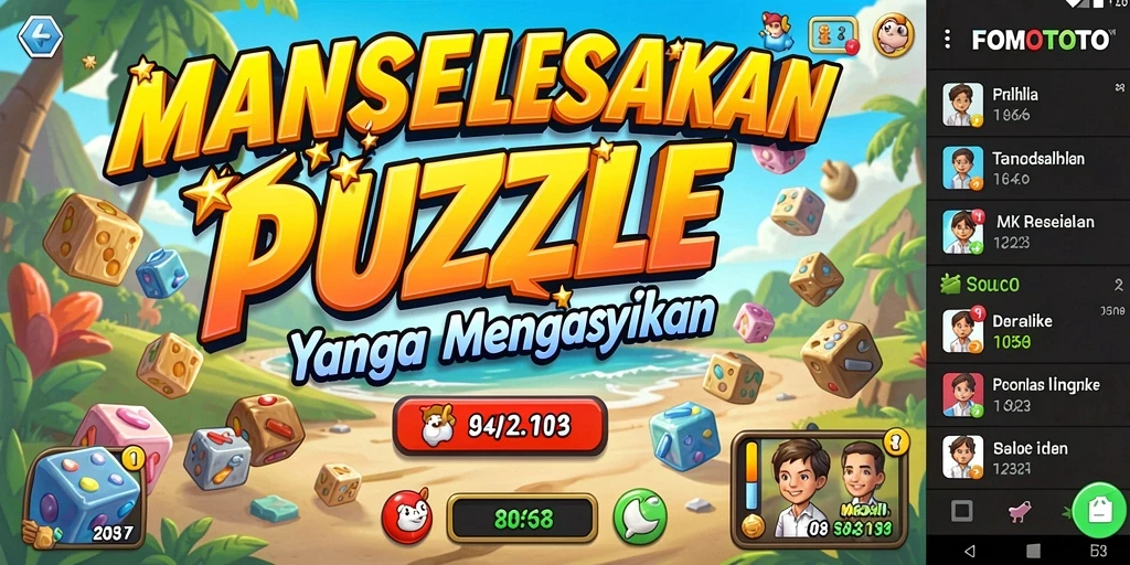 Tampilan gameplay seru dari FOMOTOTO dengan tantangan Puzzle yang menarik.