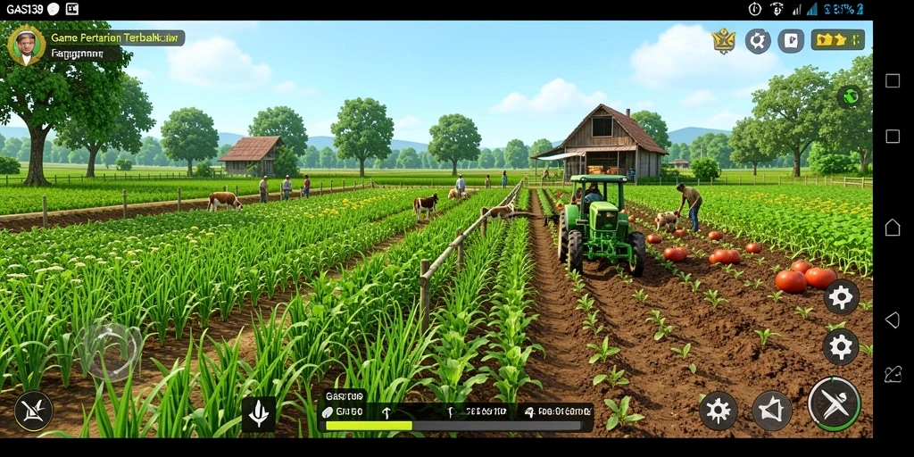 Tampilan gameplay menarik dari GAS138 yang menampilkan pertanian yang subur.