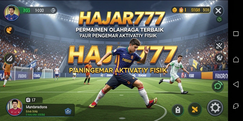 Screenshot utama menampilkan aksi intens dalam permainan olahraga.