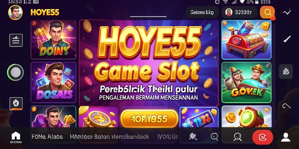 Tampilan screenshot HOYE55 dengan gameplay slot yang menarik.