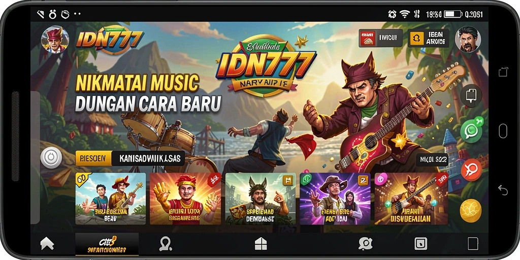 Tangkapan layar utama IDN777 menampilkan gameplay interaktif yang seru.
