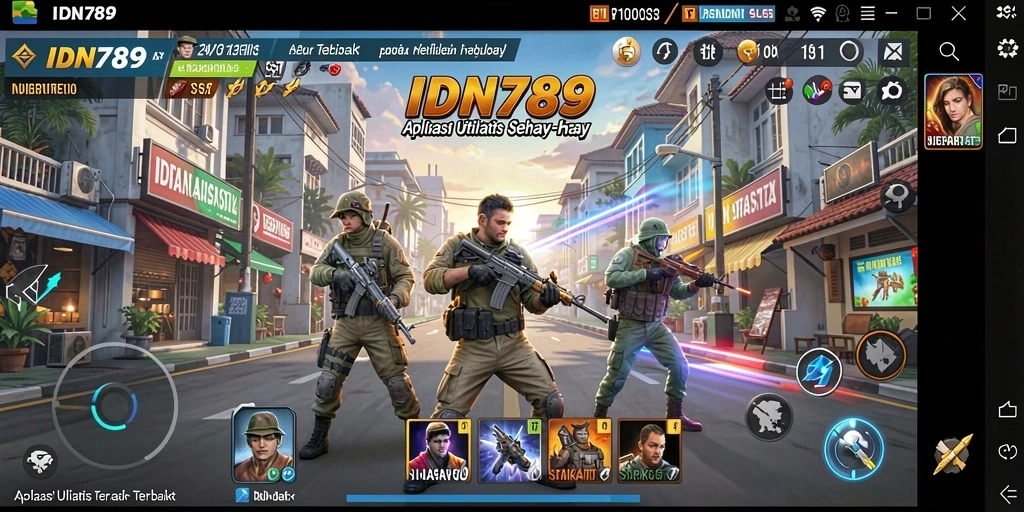 Tampilan antarmuka pengguna IDN789 yang intuitif dan menarik.