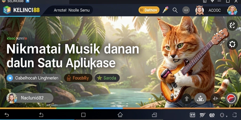 Tampilan utama KELINCI88 menunjukkan gameplay musik yang interaktif.