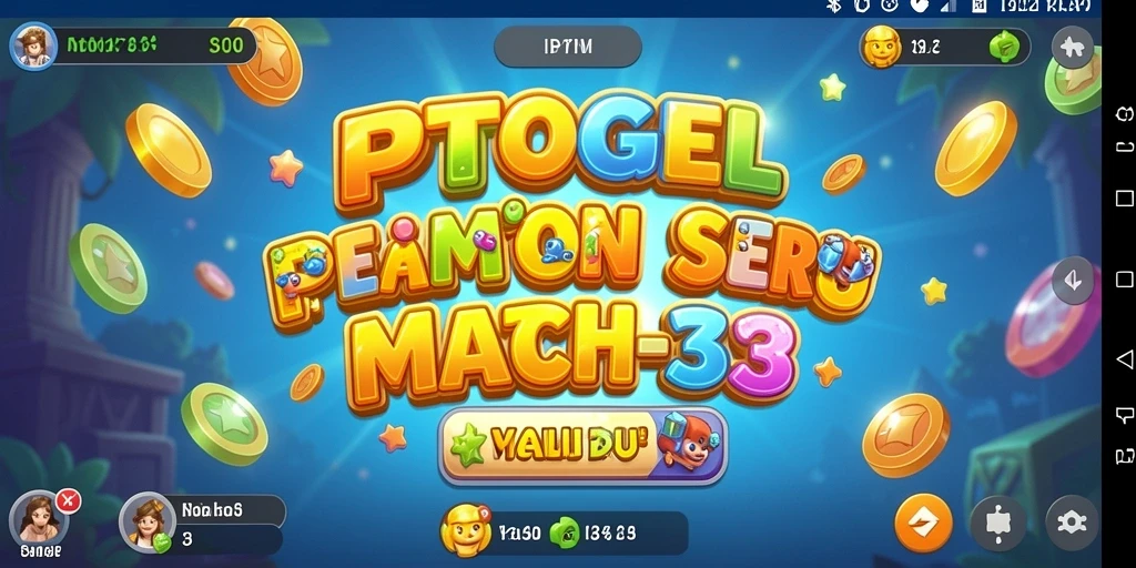 Tampilan gameplay Match-3 yang seru di PTTOGEL.