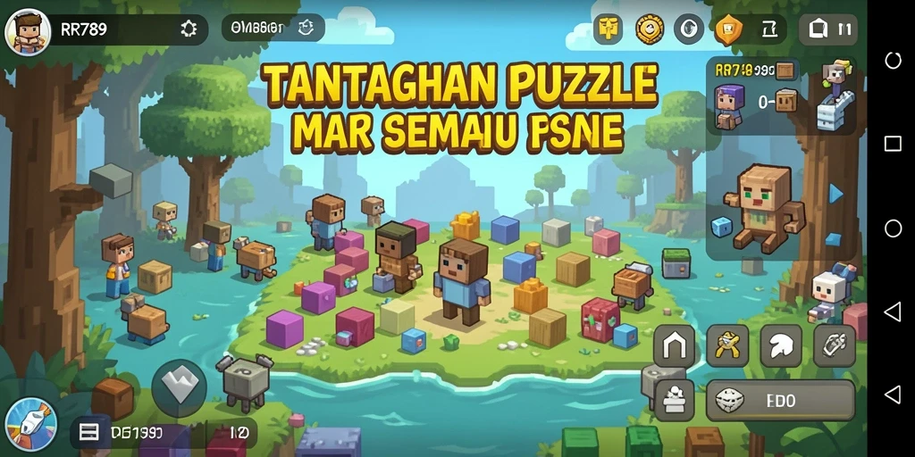 Tampilan permainan Puzzle yang menarik dan penuh tantangan.