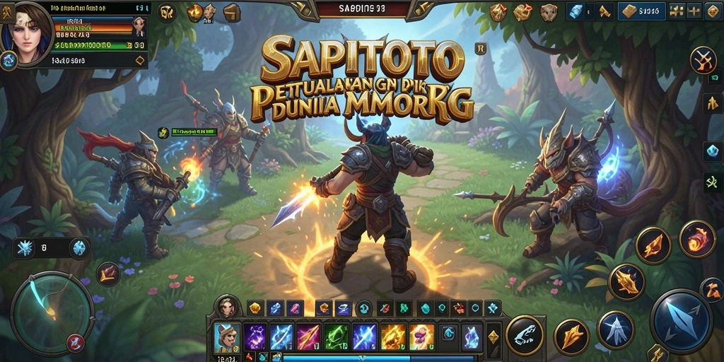 Tangkapan layar utama SAPITOTO menampilkan aksi seru dalam gameplay MMORPG.
