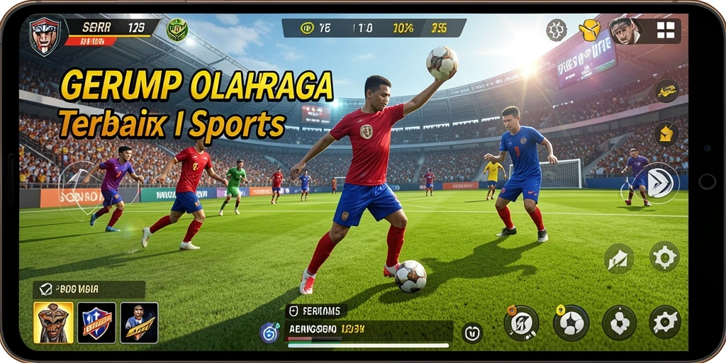Tangkapan layar gameplay SERURP yang menampilkan aksi olahraga seru.