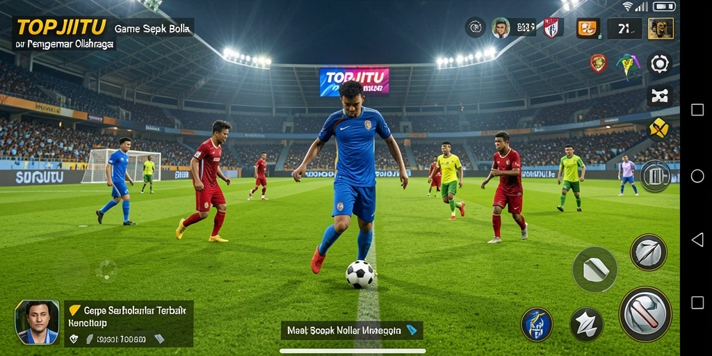 Gameplay sepak bola yang mendebarkan di TOPJITU.